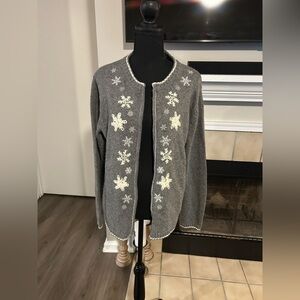 Croft & Barrow Charcoal Cardigan